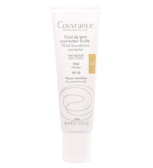 Avène couvrance – fond de teint fluide – fini velouté miel spf 20 n°4.