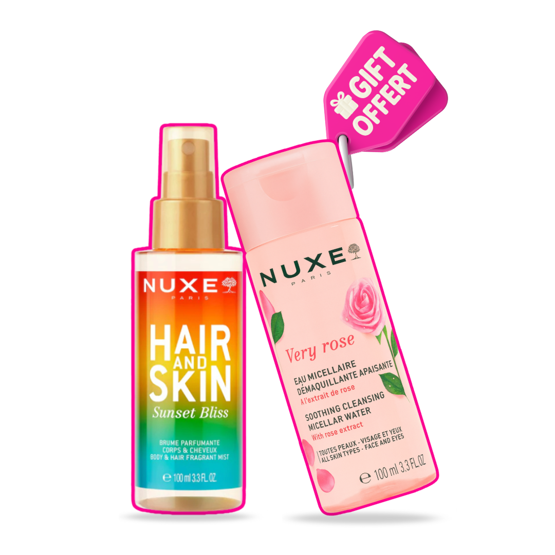 NUXE Brume Parfumante Sunset Bliss 100ml = Eau Micellaire Very Rose 100ml OFFERTE