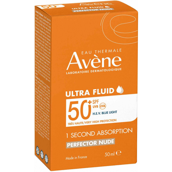 Avene ultra fluid perfecteur spf 50 blue light peau sensible 50 ml
