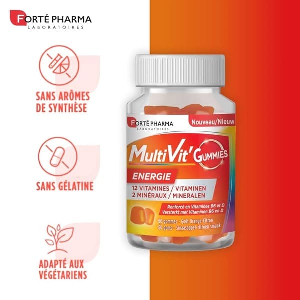 FORTE PHARMA MULTIVIT' ENERGIE B60 GUMMIES