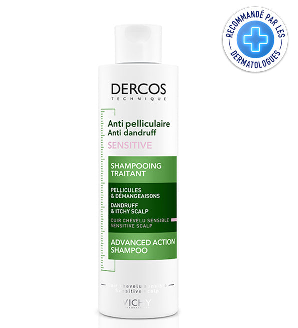Vichy dercos shampooing traitant antipelliculaire sensitive – sans sulfate 200-ml