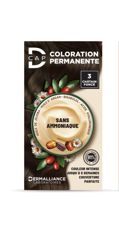D-CAP COLORATION PERMANENTE 3 CHÂTAIN FONCÉ