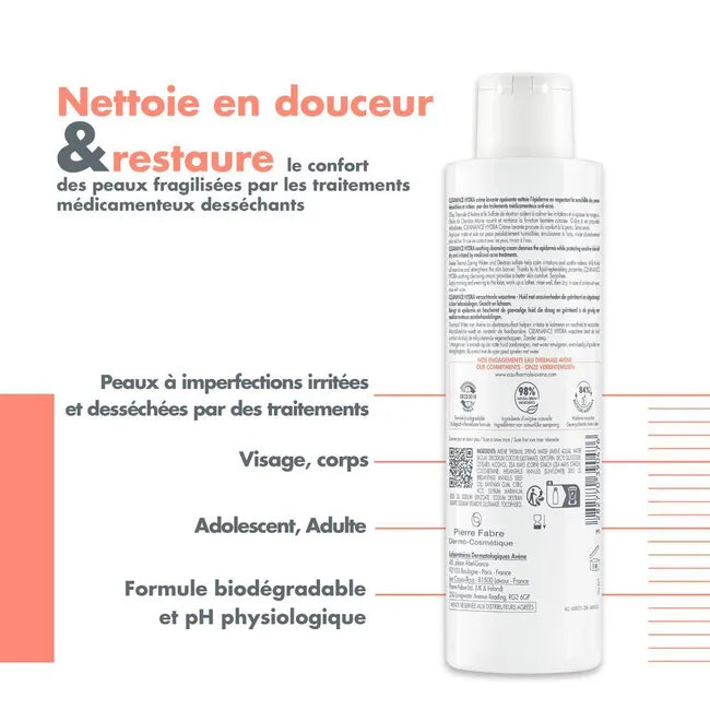 Avène - cleanance hydra crème lavante apaisante 200 ml