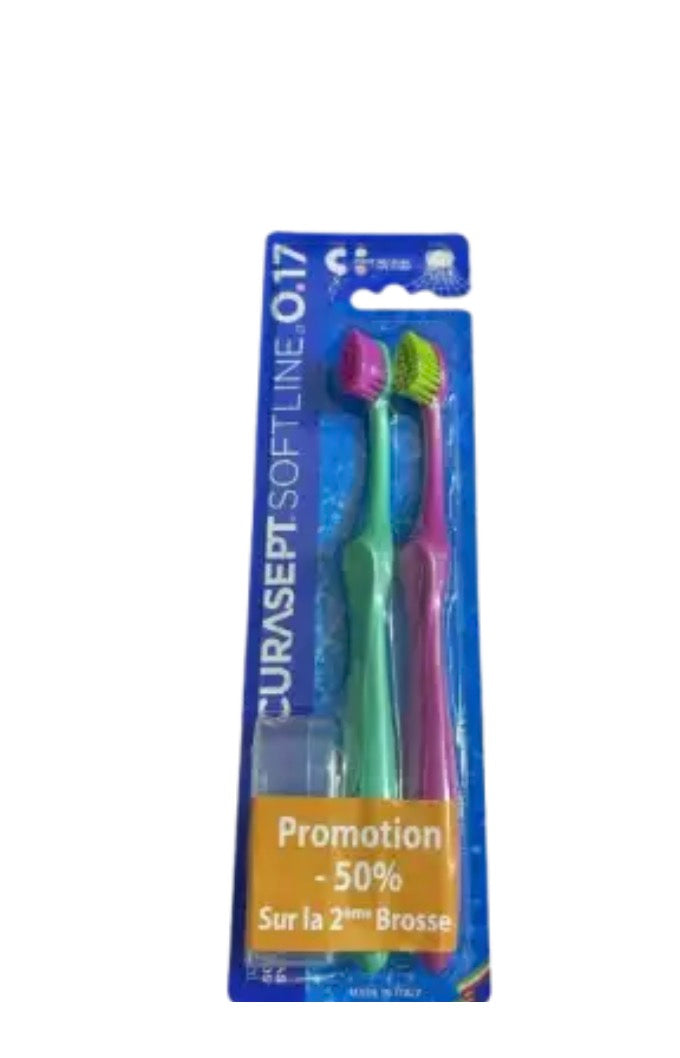 CURASEPT PACK SOFT LINE MEDIUM 0.17 DEUX BROSSE A DENTS