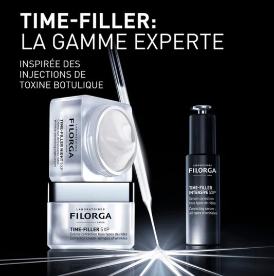 FILORGA OFFRE TIME FILLER INTENSIVE 5XP SERUM 30ML ACHETE = MINI CRÈME TIME FILLER 5XP ET TROUSSE OFFERTS