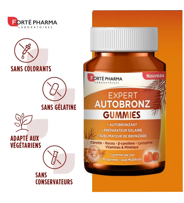 Forte Pharma EXPERT AUTOBRONZ 60 GUMMIES 3EN1