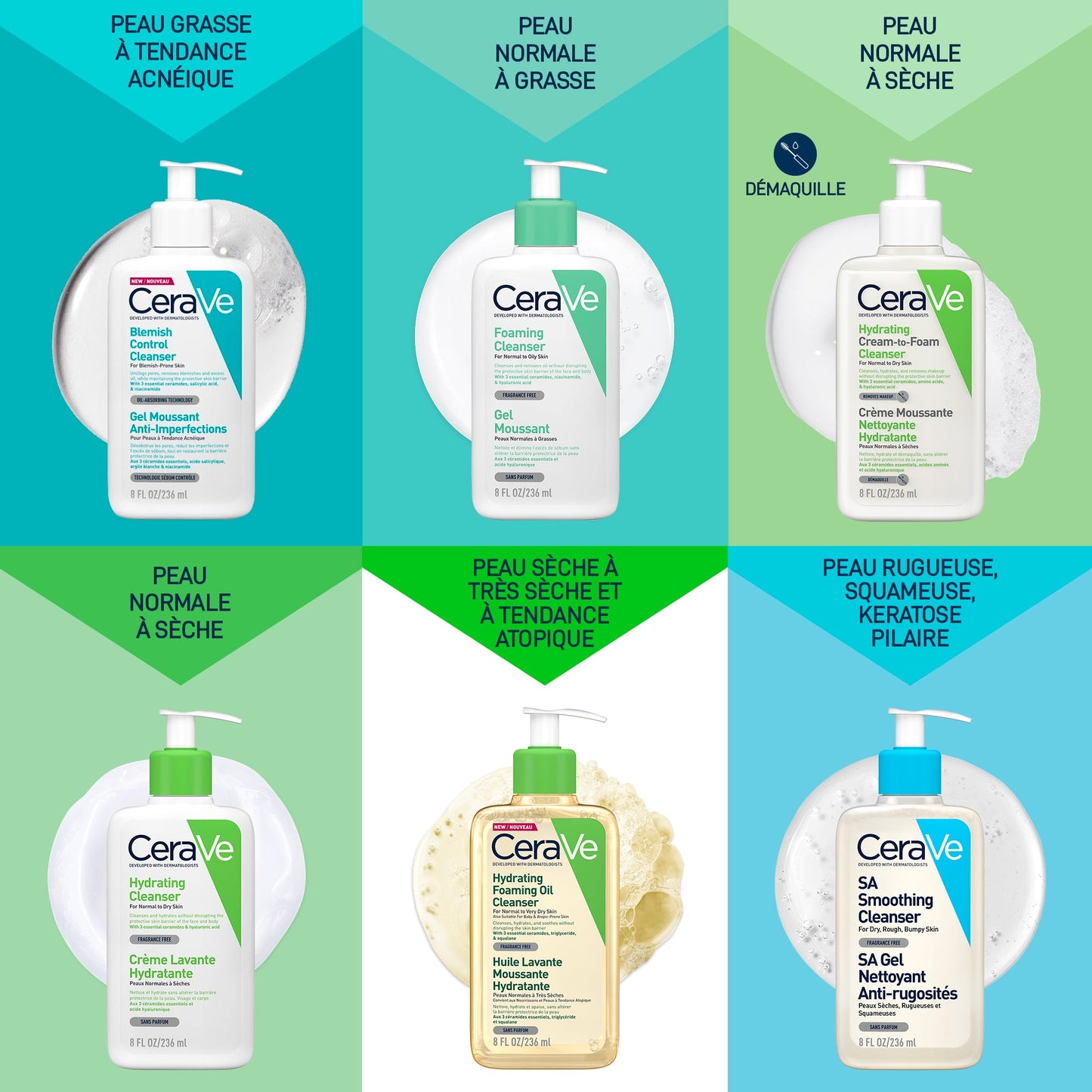 Cerave gel moussant – 236 ml