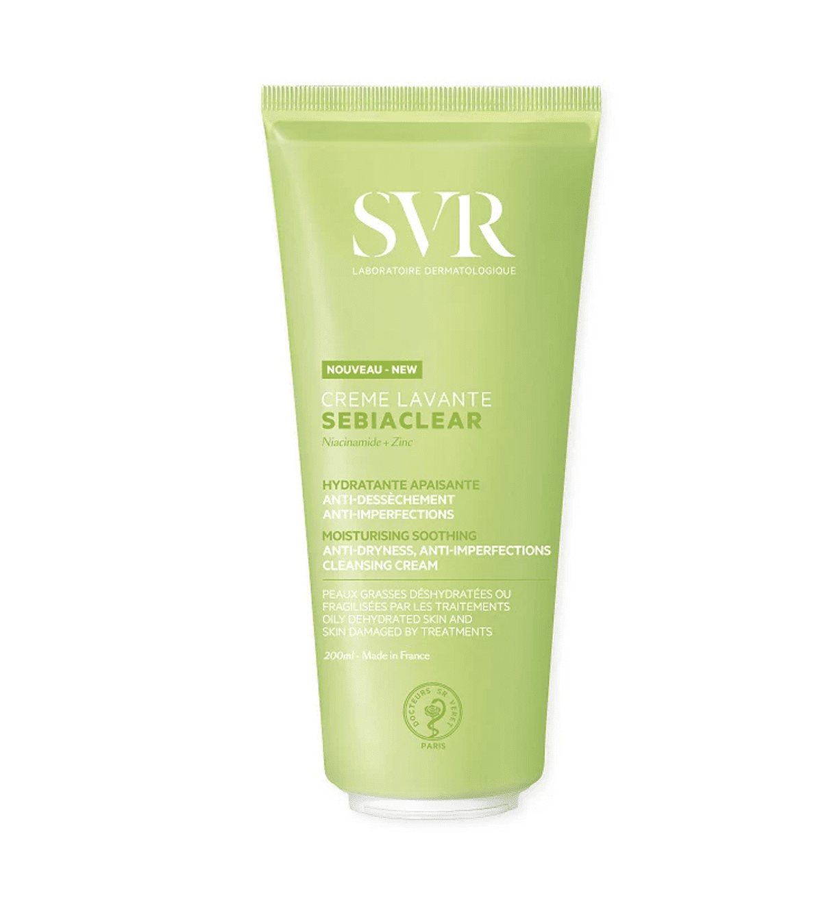 Sebiaclear Crème Lavante Hydratante Apaisante Anti-imperfections Anti-dessèchement – 200ml