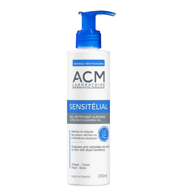Acm Sensitélial Gel Nettoyant Surgras 200 ML