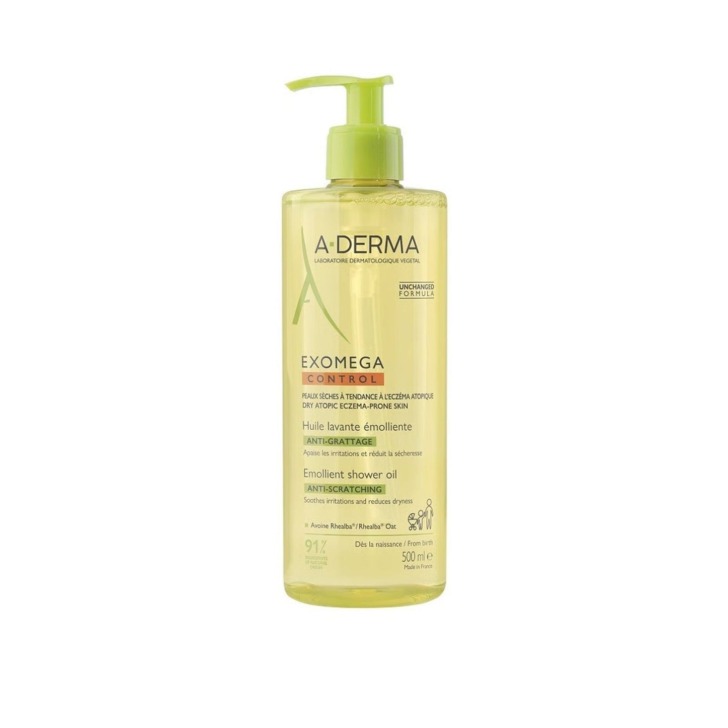 A-Derma Exomega Huile lavante émolliente anti-grattage 500 ml