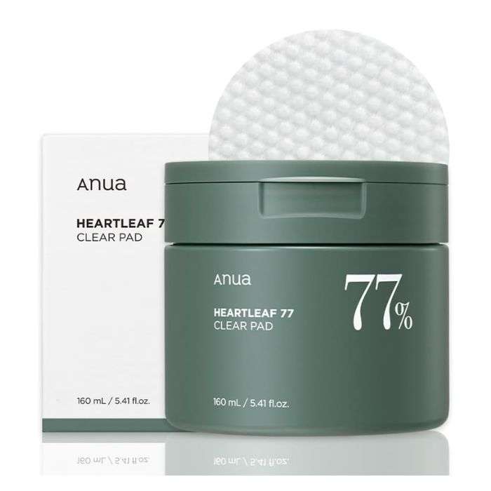 ANUA Heartleaf 77 Clear Pad 160ml – Disques Purifiants & Apaisants au Houttuynia Cordata