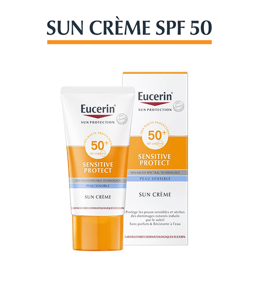 Eucerin sensitive protect sun crème spf 50+ 50ml = TOTE BAG OFFERT