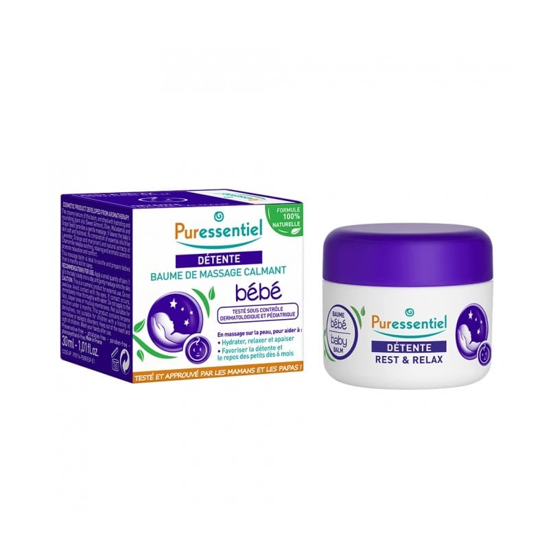 Puressentiel Détente Baume de Massage Calmant Bébé 30ml
