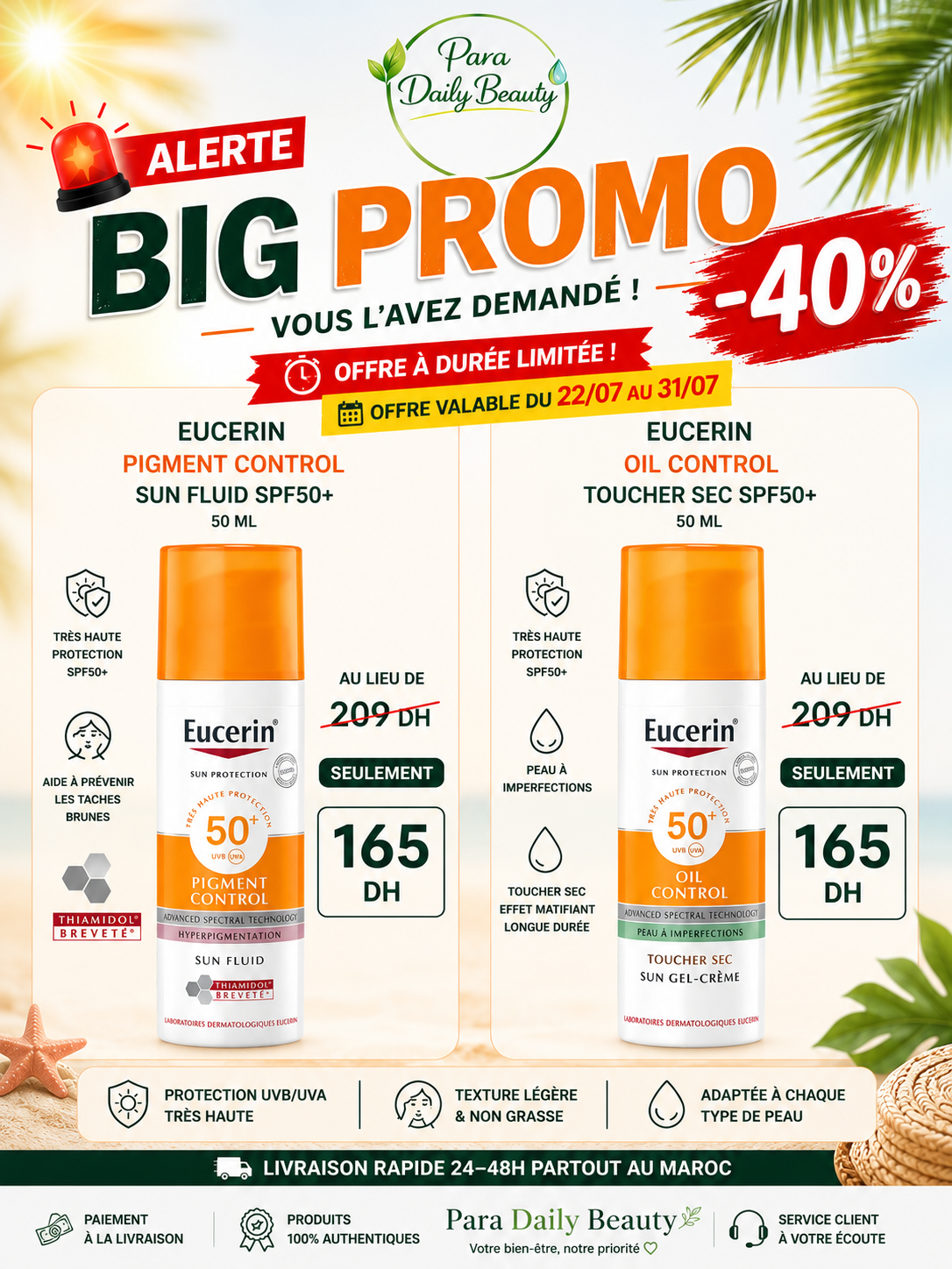 ☀️ Eucerin Sunscreens – 40% Off | SPF50+