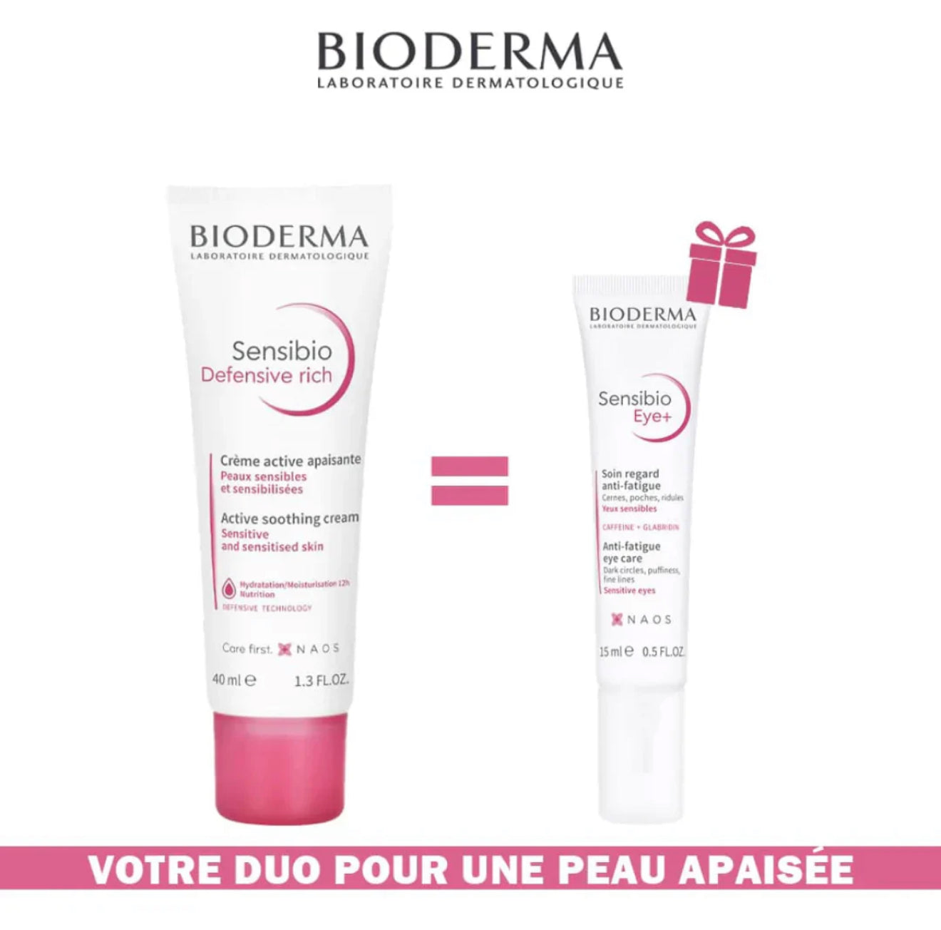 Bioderma Sensibio Defensive Rich 40ml+Sensibio Gel Contour Yeux 15ml