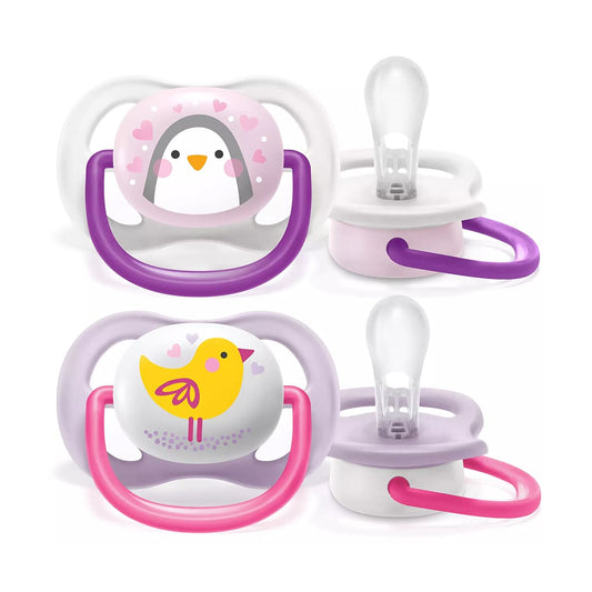AVENT SUCETTE ORTHO 0-6M GRL PENG/BIRD - SCF080/06