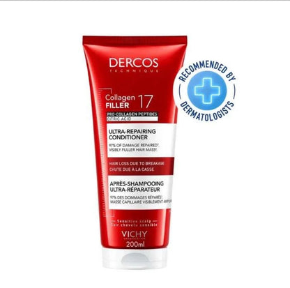 DERCOS COLLAGEN FILLER 17 APRES SHAMPOOING ULTRA REPARATEUR 200 ML