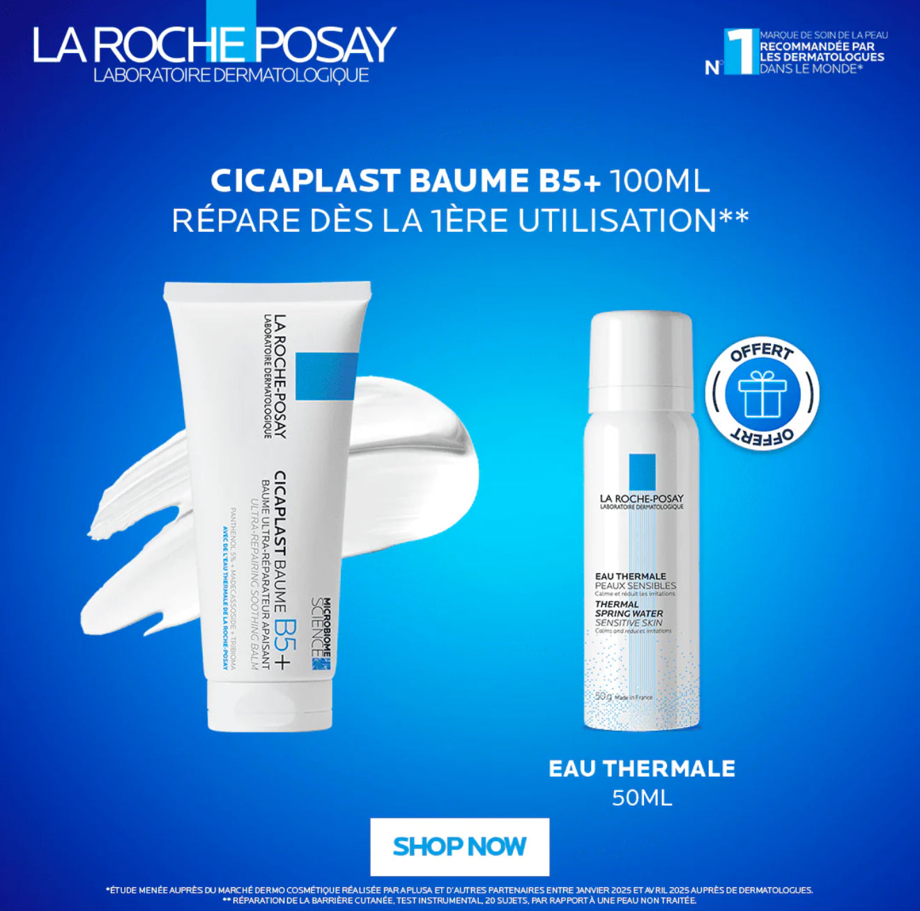 LA ROCHE-POSAY CICAPLAST BAUME B5 – 100 ML = EAU THERMALE 50ML OFFERT
