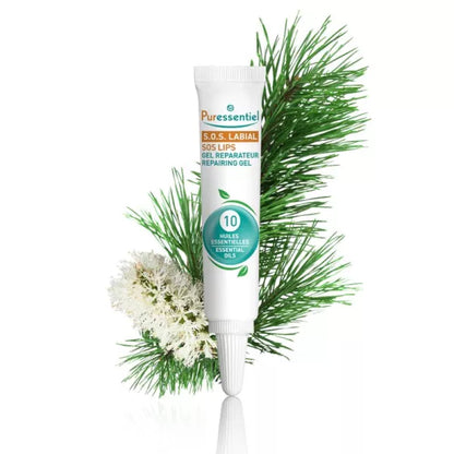 PURESSENTIEL SOS Labial Gel Réparateur Lèvres - 10 Huiles