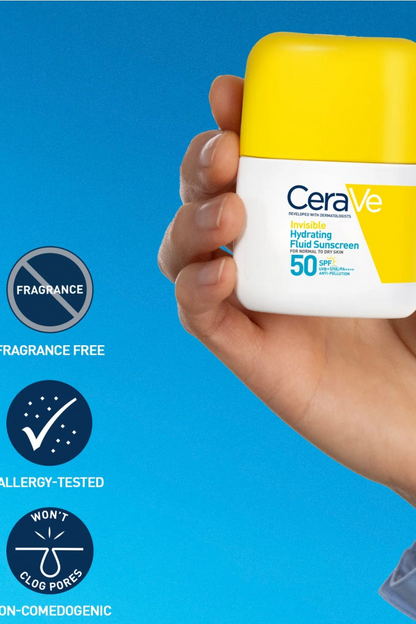 CERAVE FLUIDE HYDRATANT INVISIBLE SPF50 | PEAU NORMALE À SÈCHE | 50ML