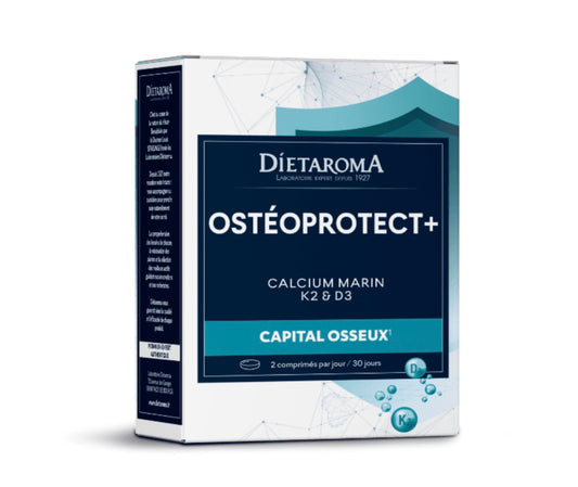 DIETAROMA Ostéoprotect+ Calcium Marin, vitamines K2 & D3 60 comprimés