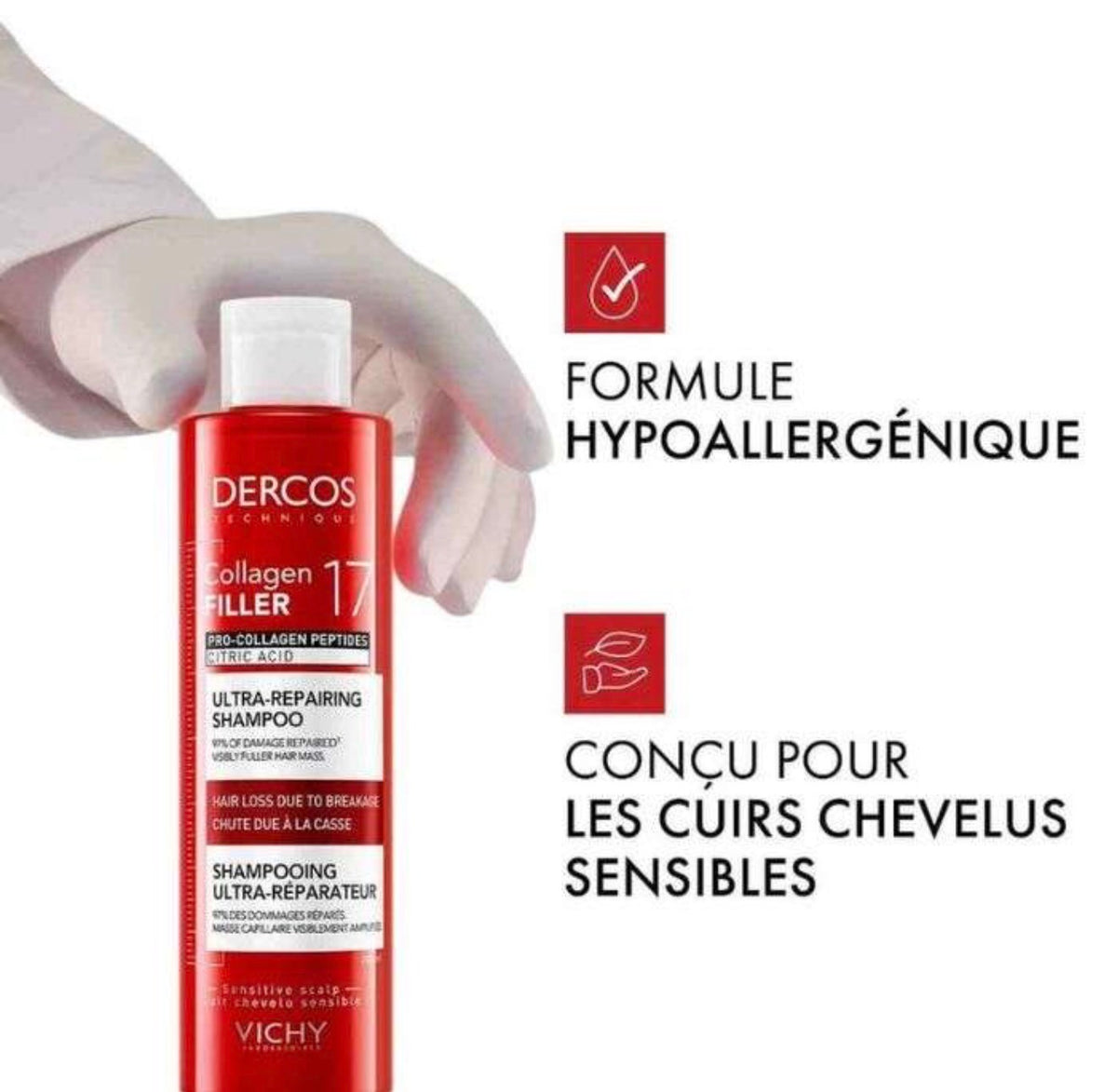 DERCOS COLLAGEN FILLER 17 SHAMPOOING ULTRA REPARATEUR 200 ML