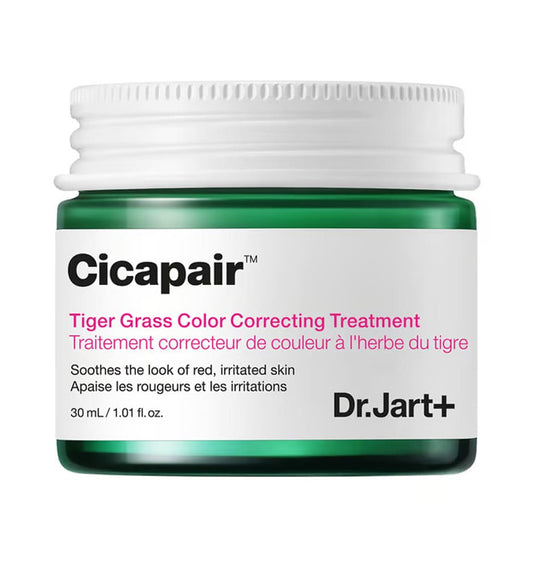 Dr. Jart+ Cicapair™ Traitement Correcteur de Couleur à l’Herbe du Tigre 30ml – Soin Anti-Rougeurs & Protection SPF30