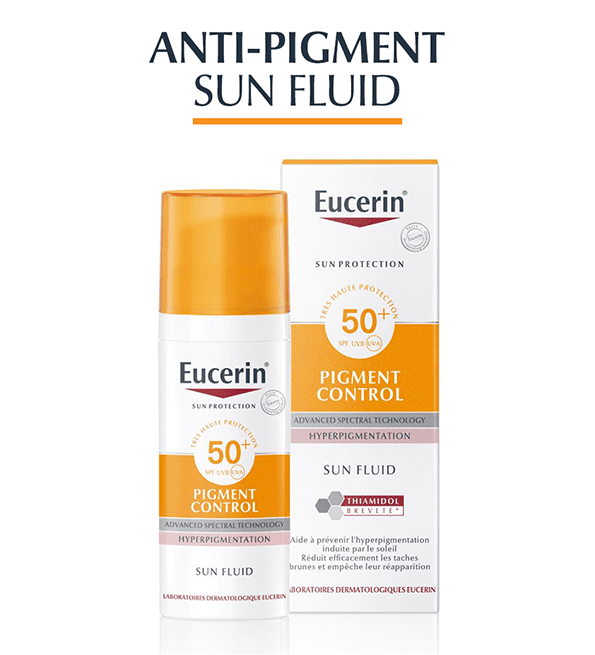 EUCERIN SUN Pigment Control Fluid SPF50+ 50ml Anti-Taches = Gel Nettoyant Anti pigment 20ml Offert