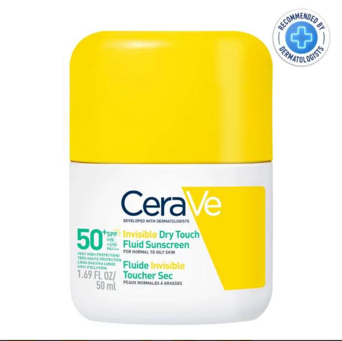 CERAVE ECRAN SOLAIRE SPF 50 FLUIDE INVISIBLE TOUCHER SEC 50 ML