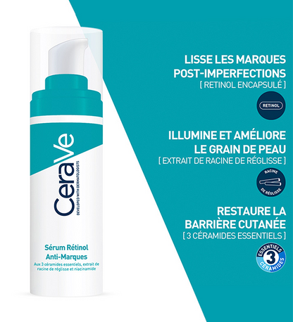 Cerave sérum rétinol anti-marques 30ml