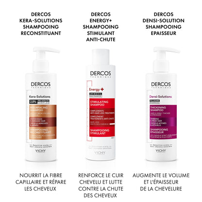 VICHY DERCOS SHAMPOOING ENERGISANT+ ANTI-CHUTE 200 ML = FORMAT VOYAGE 50 ML OFFERT
