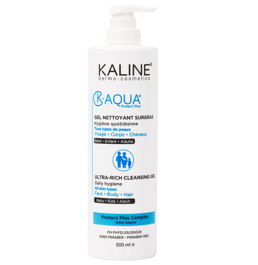 KALINE K-Aqua Gel Nettoyant Surgras 500ml – Nettoyant doux visage, corps et cheveux