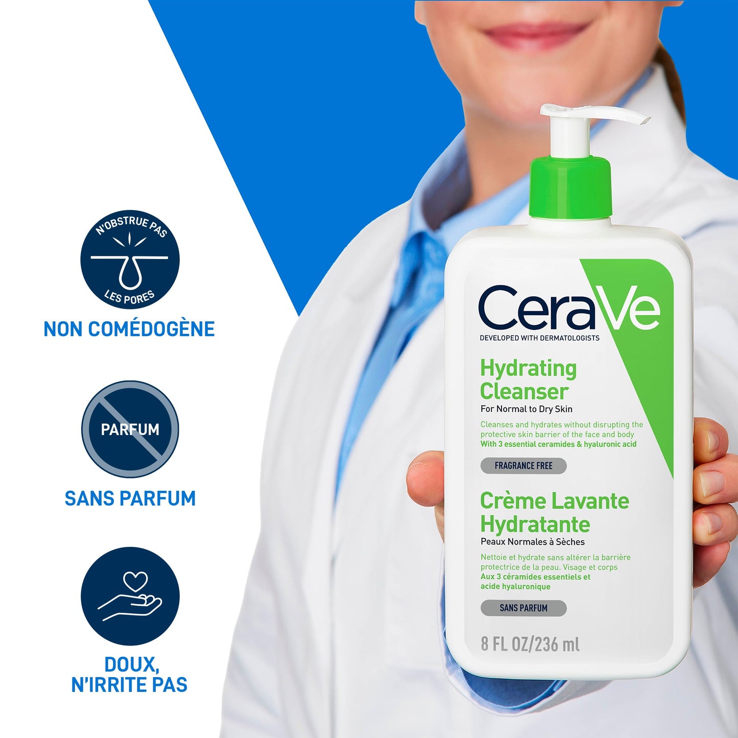 Cerave crème lavante hydratante – 236 ml