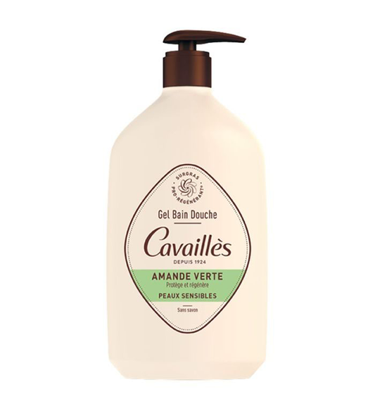 CAVAILLES GEL BAIN ET DOUCHE AMANDE VERTE PEAUX SENSIBLES 1L