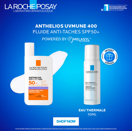 LA ROCHE POSAY ANTHELIOS UVMUNE 400 FLUIDE ANTI-TACHES SPF 50+ = Eau Thermale 50ml Offerte Protection Correction Taches