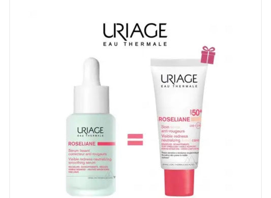 URIAGE PACK Roseliane Sérum Lissant AR 30ml + Soin Teinté Claire Anti-rougeurs SPF50+ 40ml OFFERT