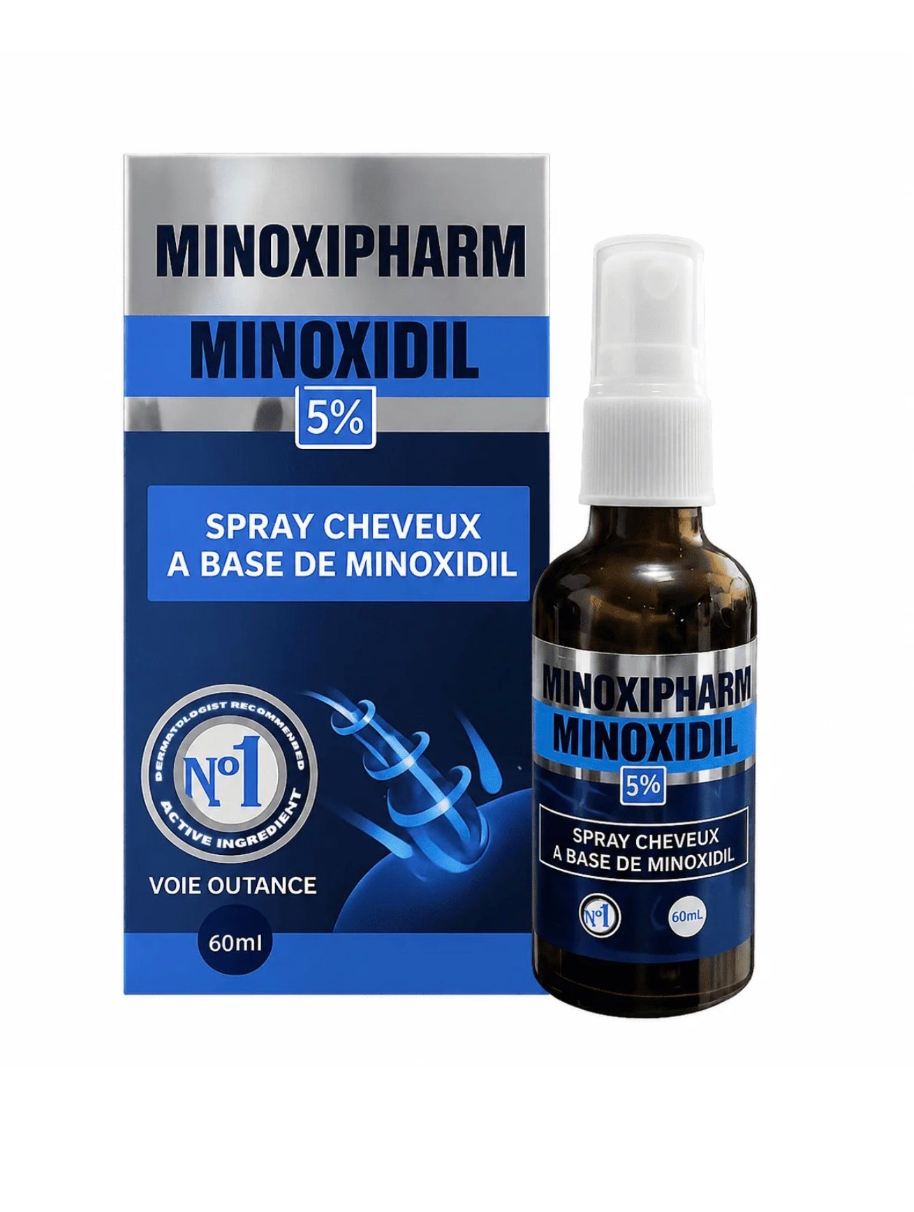 Minoxipharm Minoxidil 5% – Traitement Anti-Chute & Stimulant de Pousse des Cheveux
