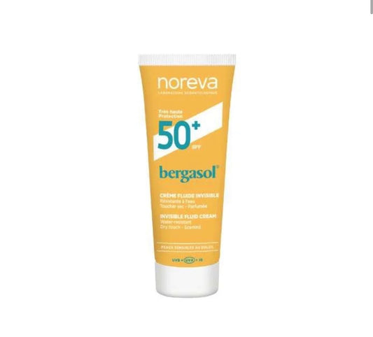 NOREVA BERGASOL CREME FLUIDE INVISIBLE SPF50+ TOUCHER SEC 50 ML