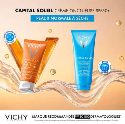 Vichy CAPITAL SOLEIL Crème Onctueuse SPF 50+ 50 ML + CAPITAL SOLEIL LAIT 100 ML OFFERT