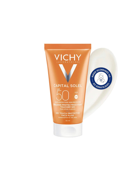 VICHY CAPITAL SOLEIL TOUCHER SEC INVISIBLE SPF50 + 2 MINI LIFTACTIV RETINOL SERUM +TROUSSE OFFERTE
