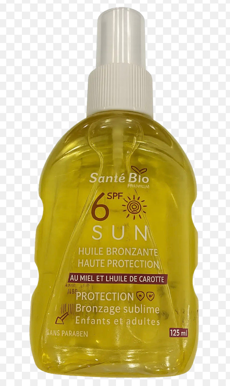 Santé Bio Huile Bronzante SPF6 – Soin Solaire 125ml Lumineux