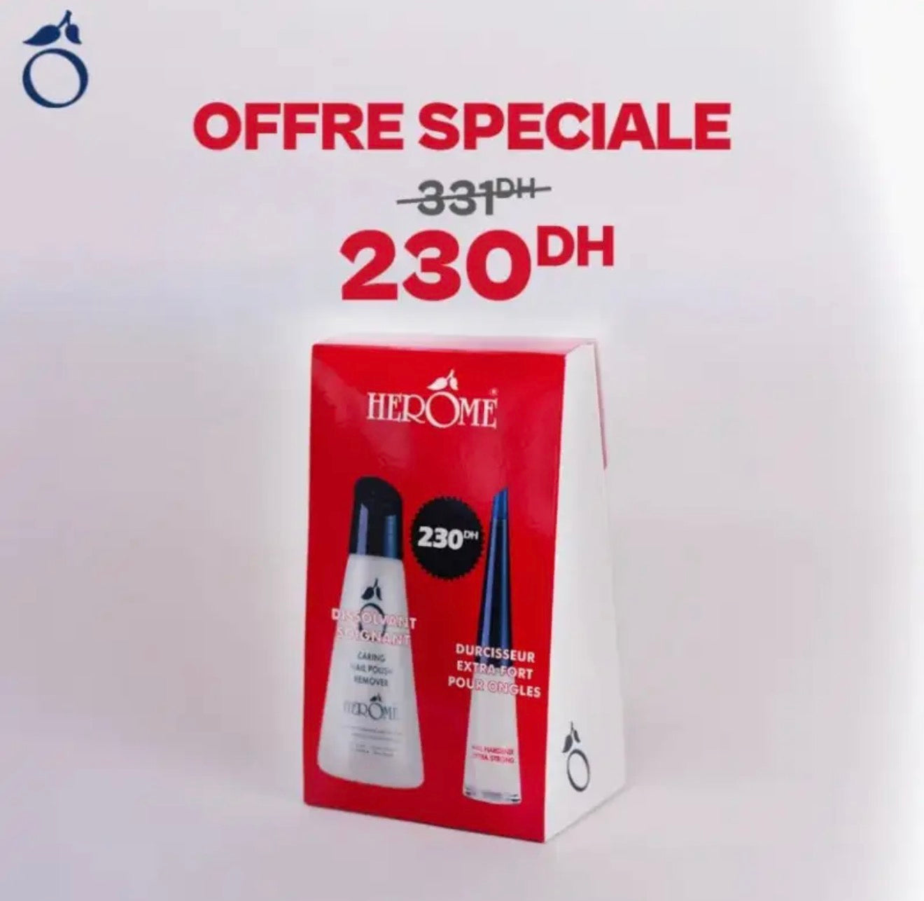 HEROME PACK DURCISSEUR EXTRA FORT POUR ONGLES  + DISSOLVANT SOIGNANT
