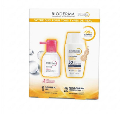 Bioderma Photoderm Xdefense Ultra Fluide Max 02 Teinte+Sensibio H2O 100ml Pack