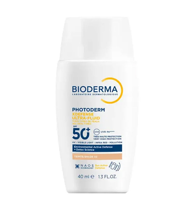 Bioderma Photoderm Xdefense Ultra Fluide Max 02 Teinte+Sensibio H2O 100ml Pack