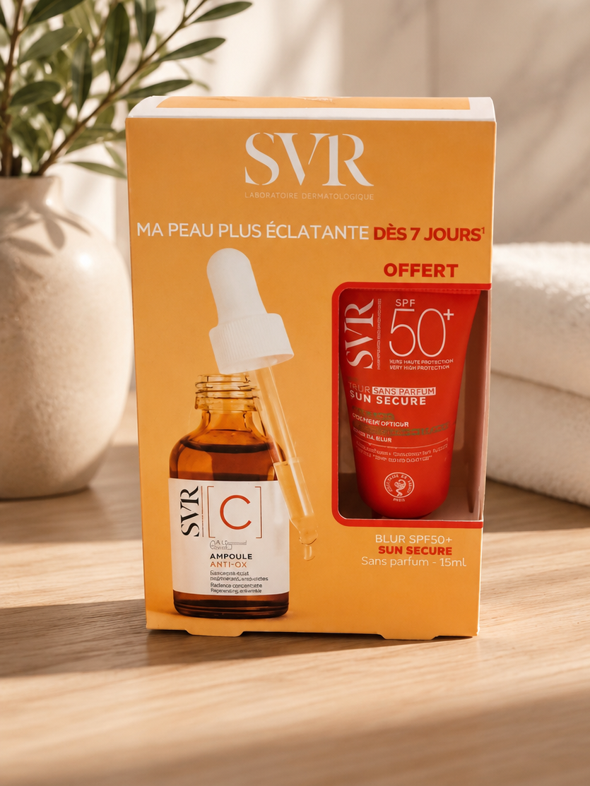 SVR Ampoule Anti-Ox C 30ml + Sun Secure Blur 15ml OFFERT