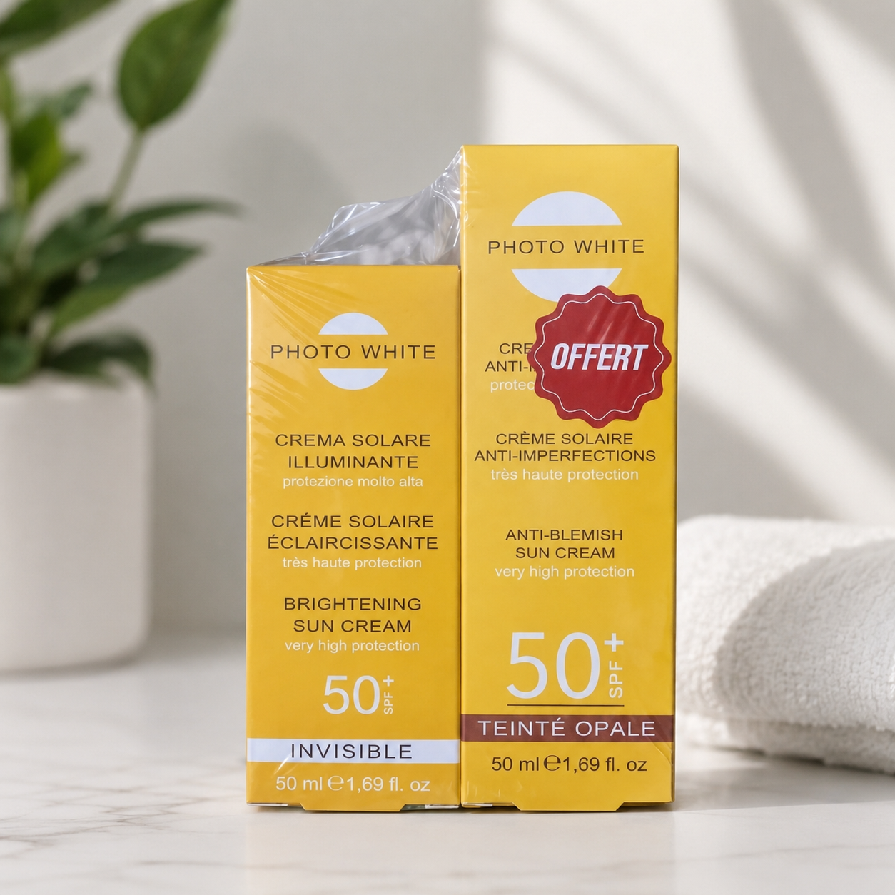 PHOTOWHITE DUO PACK ECRAN INVISIBLE SPF50+50ML+ECRAN TEINTE OPALE
