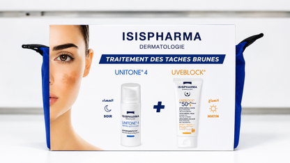 ISISPHARMA UNITONE4 white advanced Serum depigmentant Intensif 15ml =  uveblock 50+ Mineral Teintee+ trousse Offerts