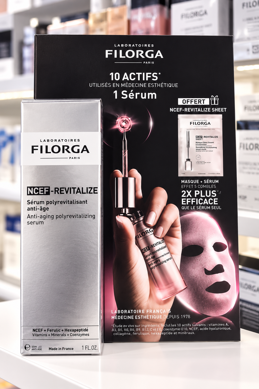 FILORGA NCEF-REVITALIZE SERUM 30ml = NCEF-REVITALIZE SHEET masque OFFERT