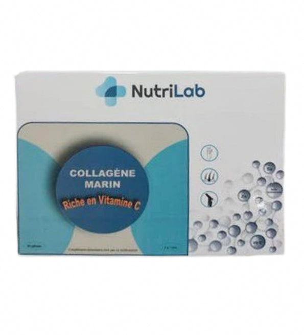 NUTRILAB COLLAGENE MARIN + VITAMINE C 90GELULES
