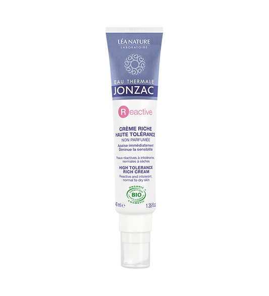 JONZAC  EAU THERMALE RÉACTIVE CRÈME RICHE HAUTE TOLÉRANCE 40 ml